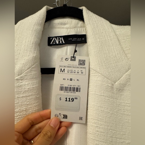 Zara cream boucle blazer - Picture 3 of 6